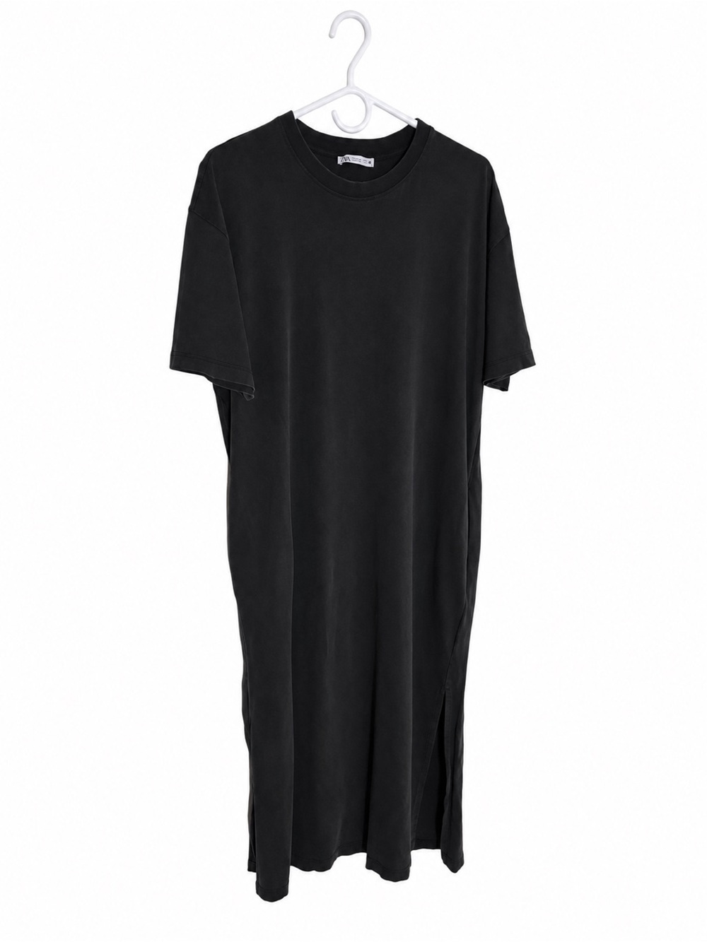 Zara Black Maxi T-Shirt Dress